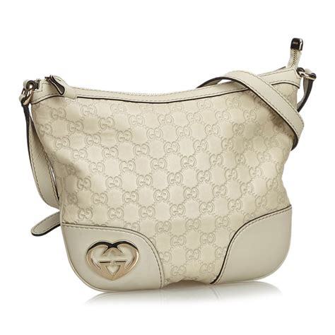 gucci indy in pelle guccissima bianca|GUCCI® Women's Crossbody Bags .